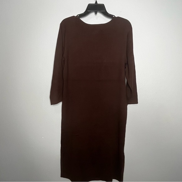 Bob Mackie Wearable Art Dress Women Medium Brown Embroidered Midi Slits NWT - Picture 9 of 9